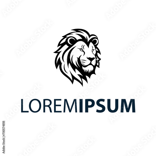 Lion Head Logo Vector Template Illustration Design