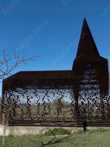 See-through Church, in Borgloon, Belgium - side view photo