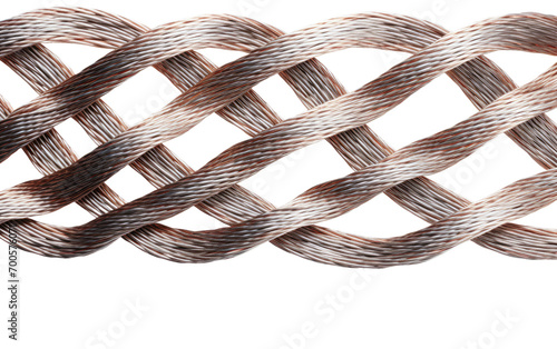 Durable Tension: The Strength of Wire Rope on White or PNG Transparent Background photo