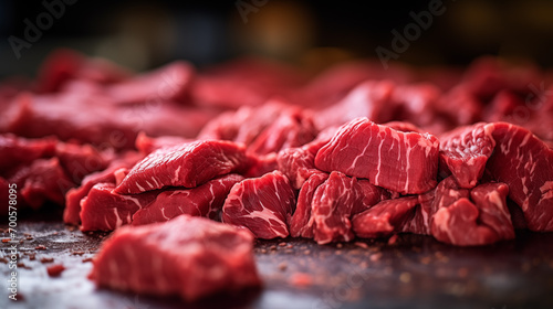 meat for gulasch photo