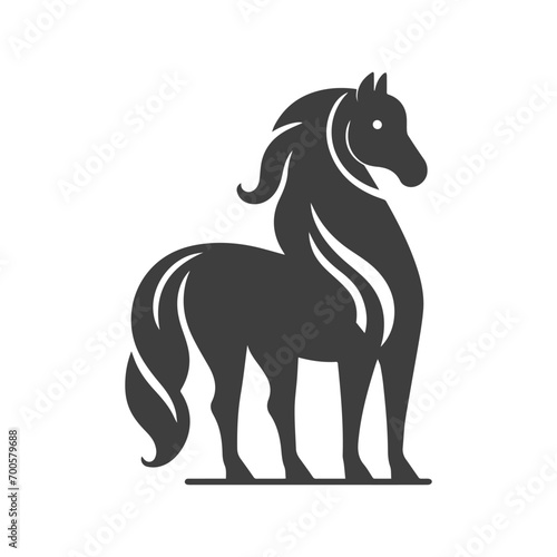 black horse silhouette vector for easily used for T-shirt design.