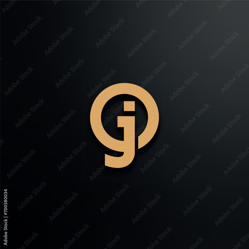 A logo with the letters GJO on a black background A logo with the letters GJO on a black background
