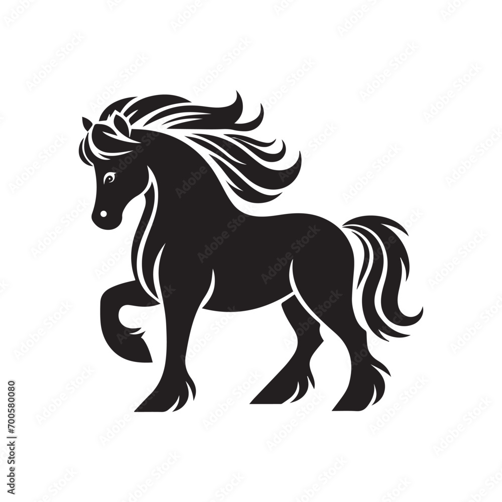 black horse silhouette vector design. black horse silhouette vector design.
