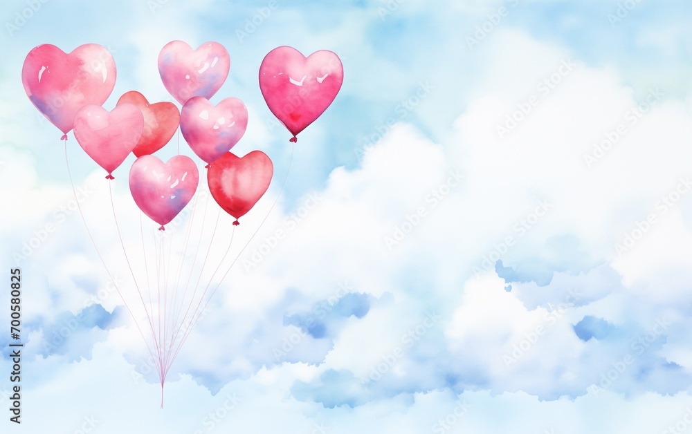 Love is in the Air: Romantic Pink and Red Heart Balloons