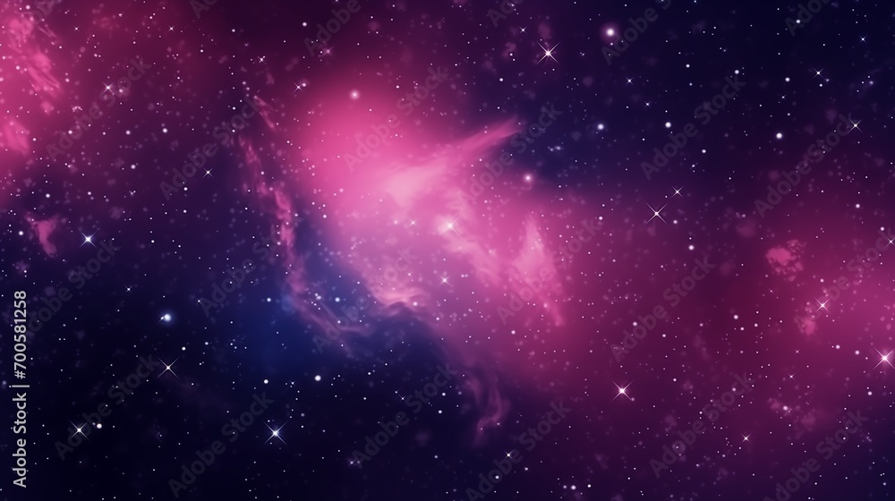 Fototapeta premium Starry Twilight: Ethereal Cosmos and Sparkling Nebula Background