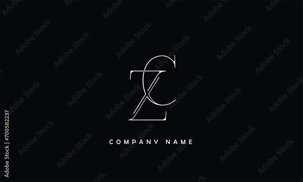 ZC, CZ, Z, C Abstract Letters Logo Monogram ZC, CZ, Z, C Abstract Letters Logo Monogram