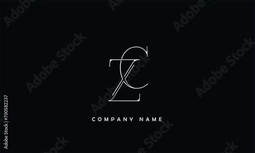 ZC, CZ, Z, C Abstract Letters Logo Monogram