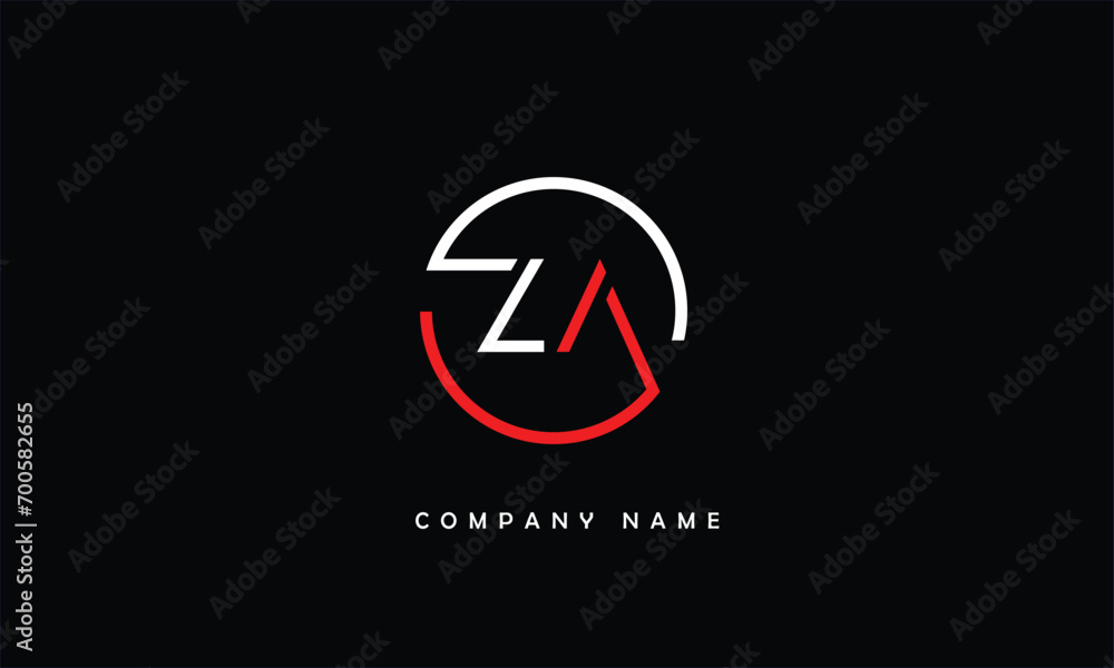 ZA, AZ, Z, A Abstract Letters Logo Monogram ZA, AZ, Z, A Abstract Letters Logo Monogram