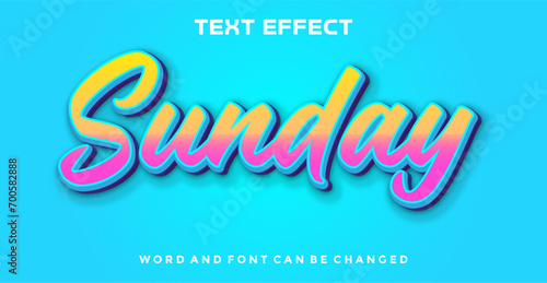  Sunday editable text effect