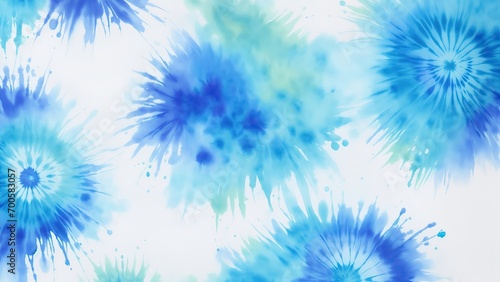 Blue Tie Dye Colorful Watercolor background