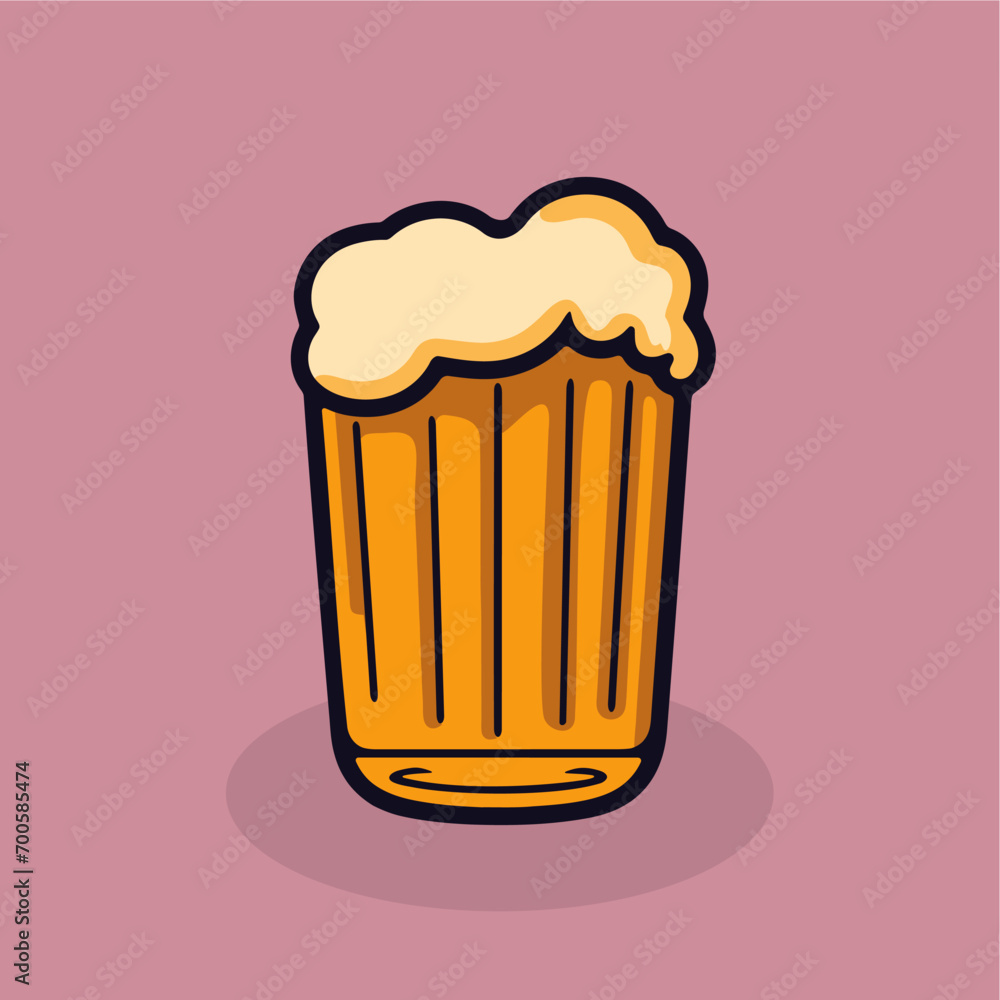 A Glass of Beer Icon Vector A Glass of Beer Icon Vector