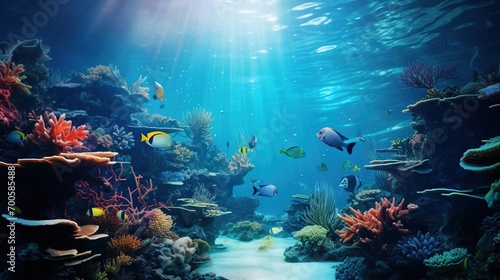 Beautiful fishes and underwater scenes in the water © DMM