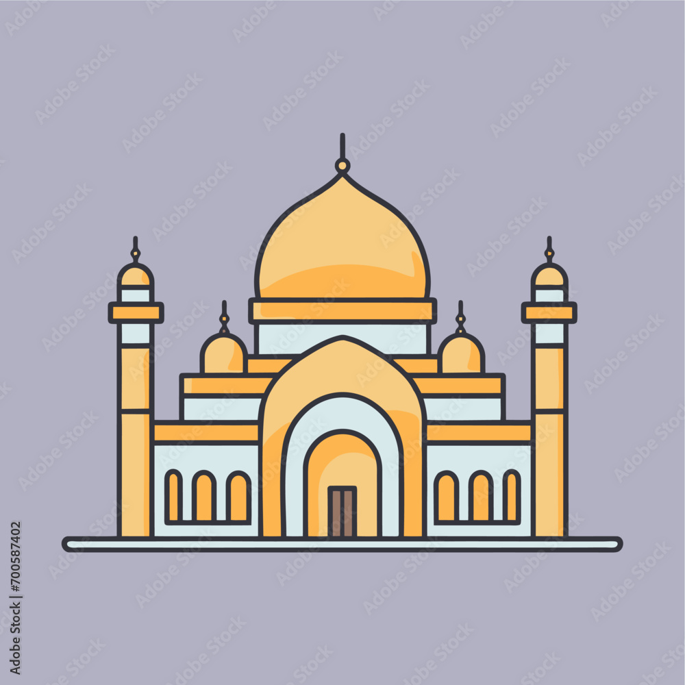 mosque icon vector