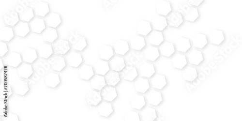 Abstract White Hexagonal Background. Luxury White Pattern. Vector Illustration.abstract honeycomb technology mosaic white background. geometric mesh cell texture.Abstract honeycomb background.
