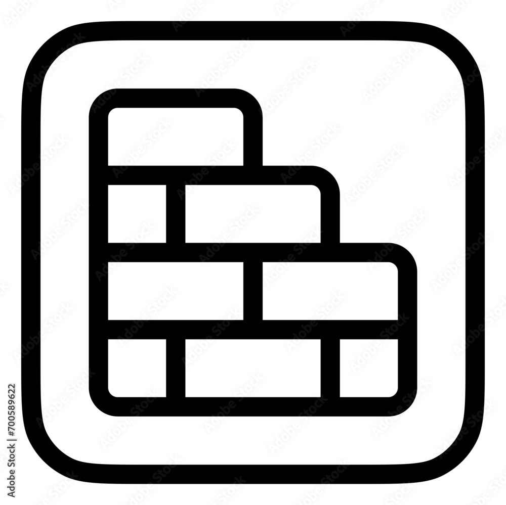 Editable brick, mason wall, building vector icon. Construction, tools, industry. Part of a big icon set family. Perfect for web and app interfaces, presentations, infographics, etc Editable brick, mason wall, building vector icon. Construction, tools, industry. Part of a big icon set family. Perfect for web and app interfaces, presentations, infographics, etc