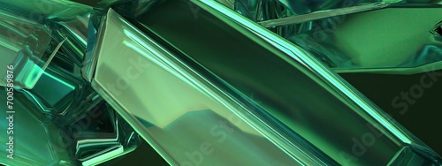 Wallpaper Mural Emerald ore-like power stone Transparent fresh Elegant Modern 3D Rendering abstract background Torontodigital.ca