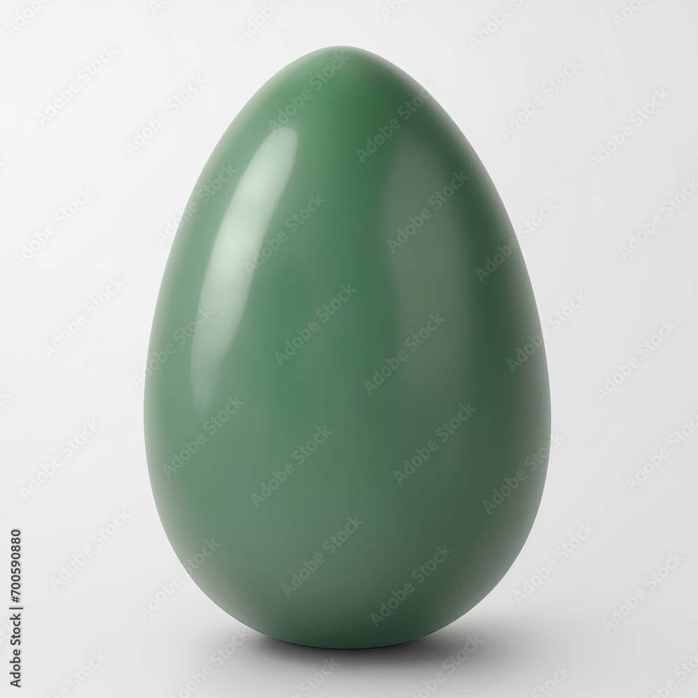 Jade stone Egg shape on white background Jade stone Egg shape on white background