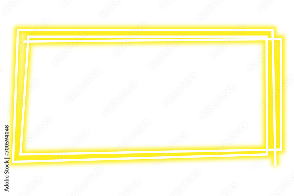 Neon yellow frame png. Glowing frame on transparent background. Neon yellow frame png. Glowing frame on transparent background.