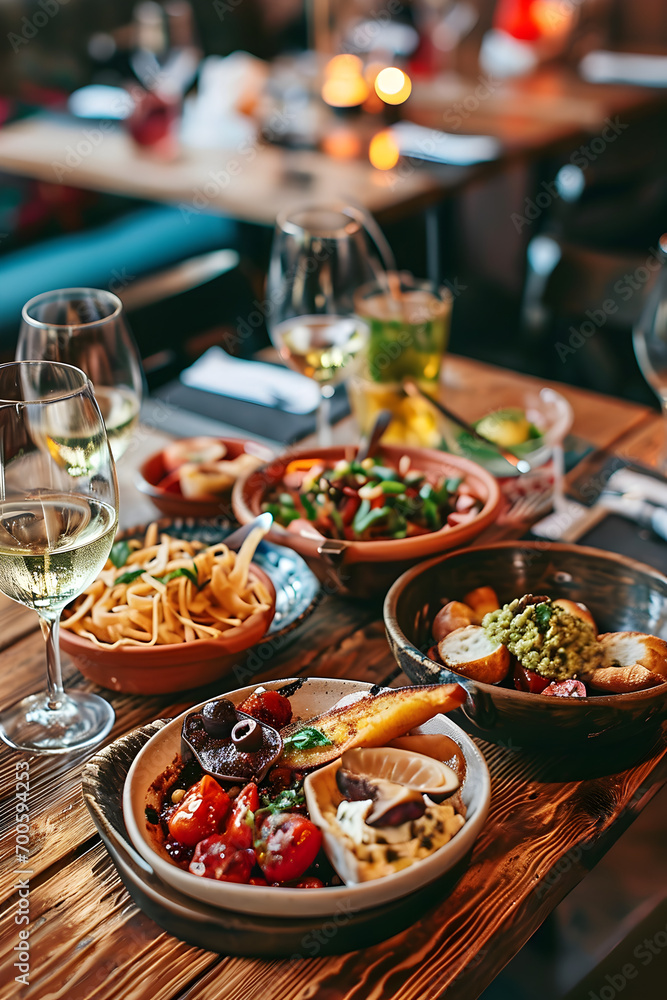 Rustic Table Spread: A Symphony of Flavors