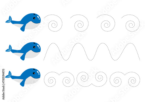 Trace and color.Trace and color for preschoolers.Handwriting practice for kids.