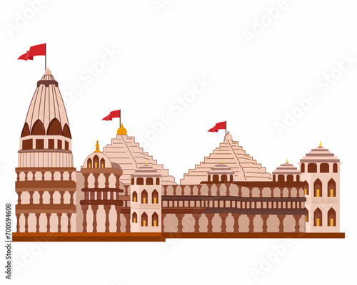 Ayodhya city ram Janambhoomi ram mandir religious of Indian Temple
