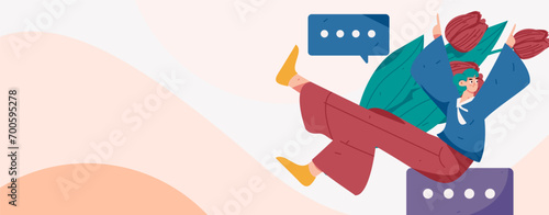 3.12 International Women's Day professional women flat character vector concept operation hand drawn illustration
