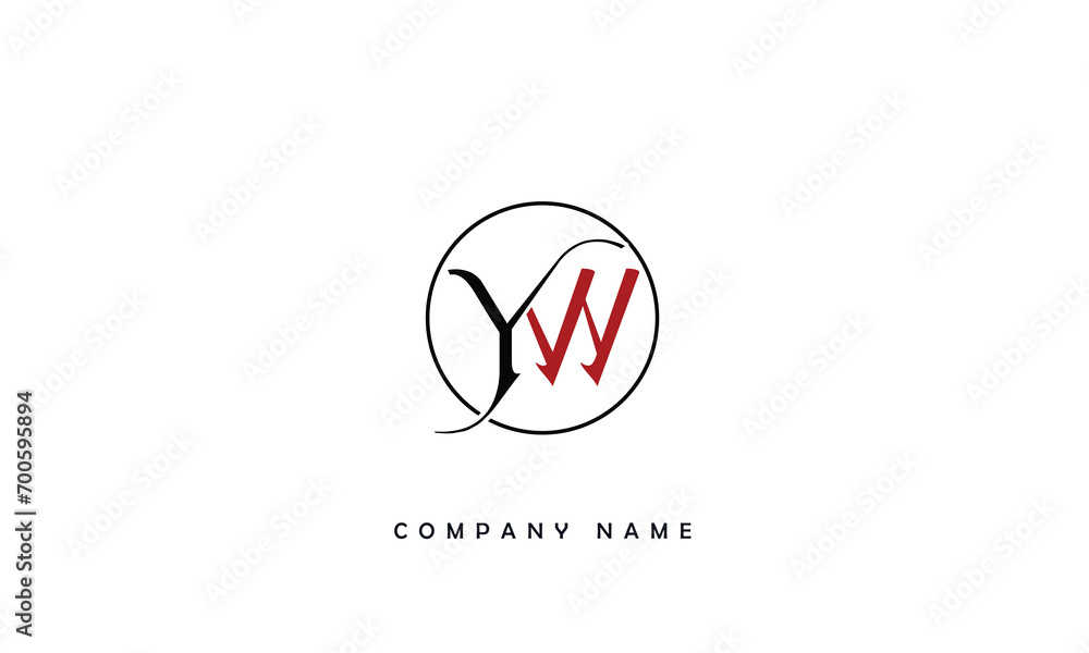 YW, WY, Y, W Abstract Letters Logo Monogram YW, WY, Y, W Abstract Letters Logo Monogram
