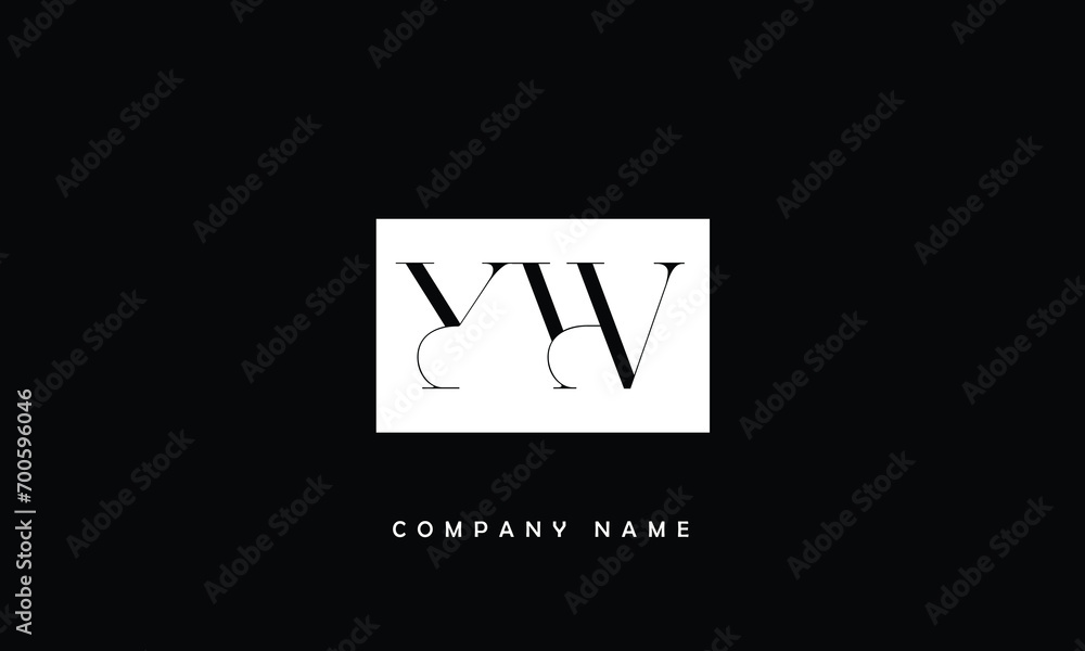 Fototapeta premium YW, WY, Y, W Abstract Letters Logo Monogram