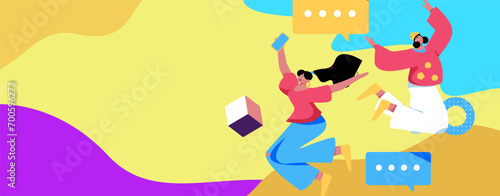 3.12 International Women's Day professional women flat character vector concept operation hand drawn illustration
