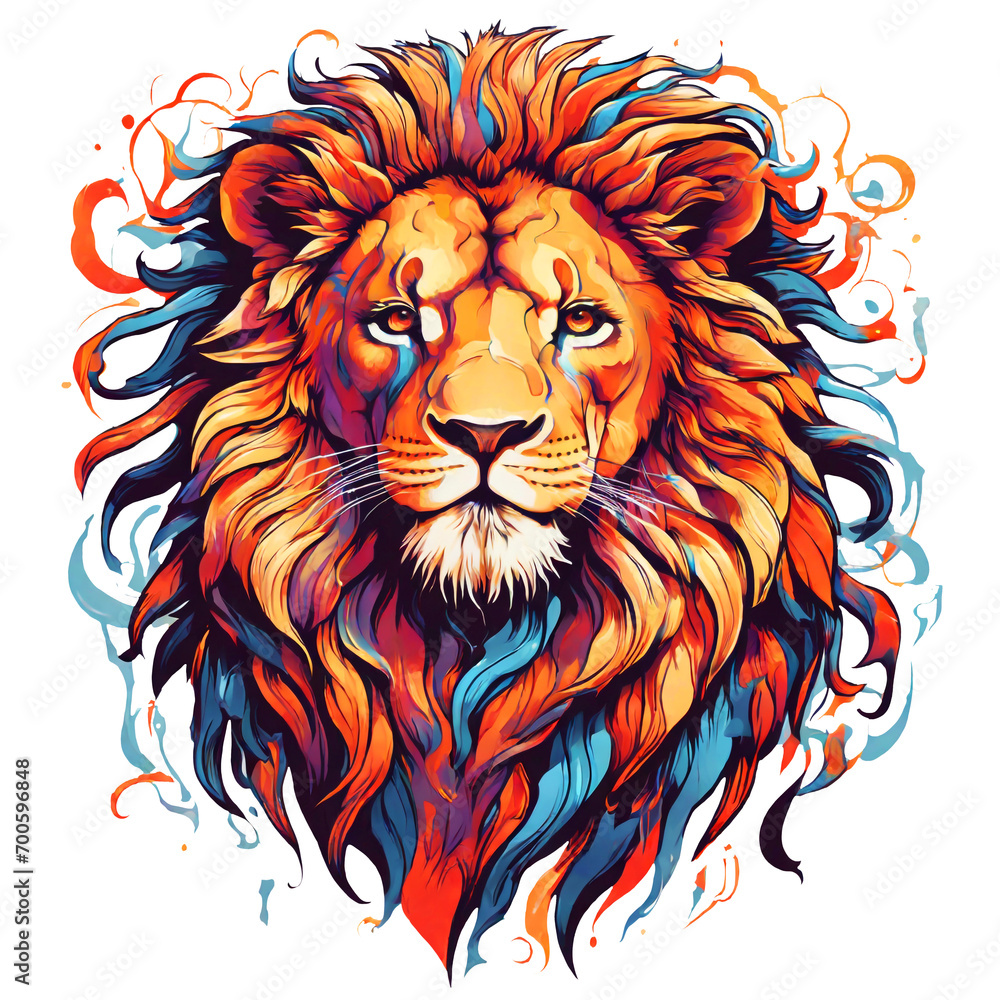 Obraz premium lion head vector