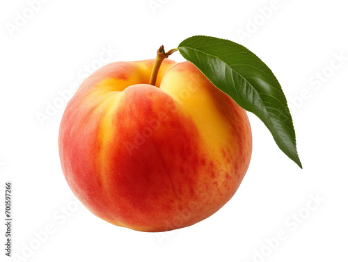 simple clip art of Peach Fruit on white background