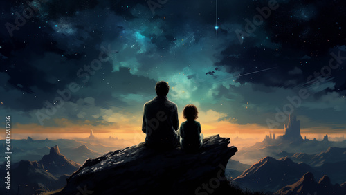 Under the Stars - A Father-Daughter Moment
