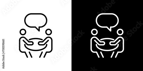 会話をしている2人のアイコン