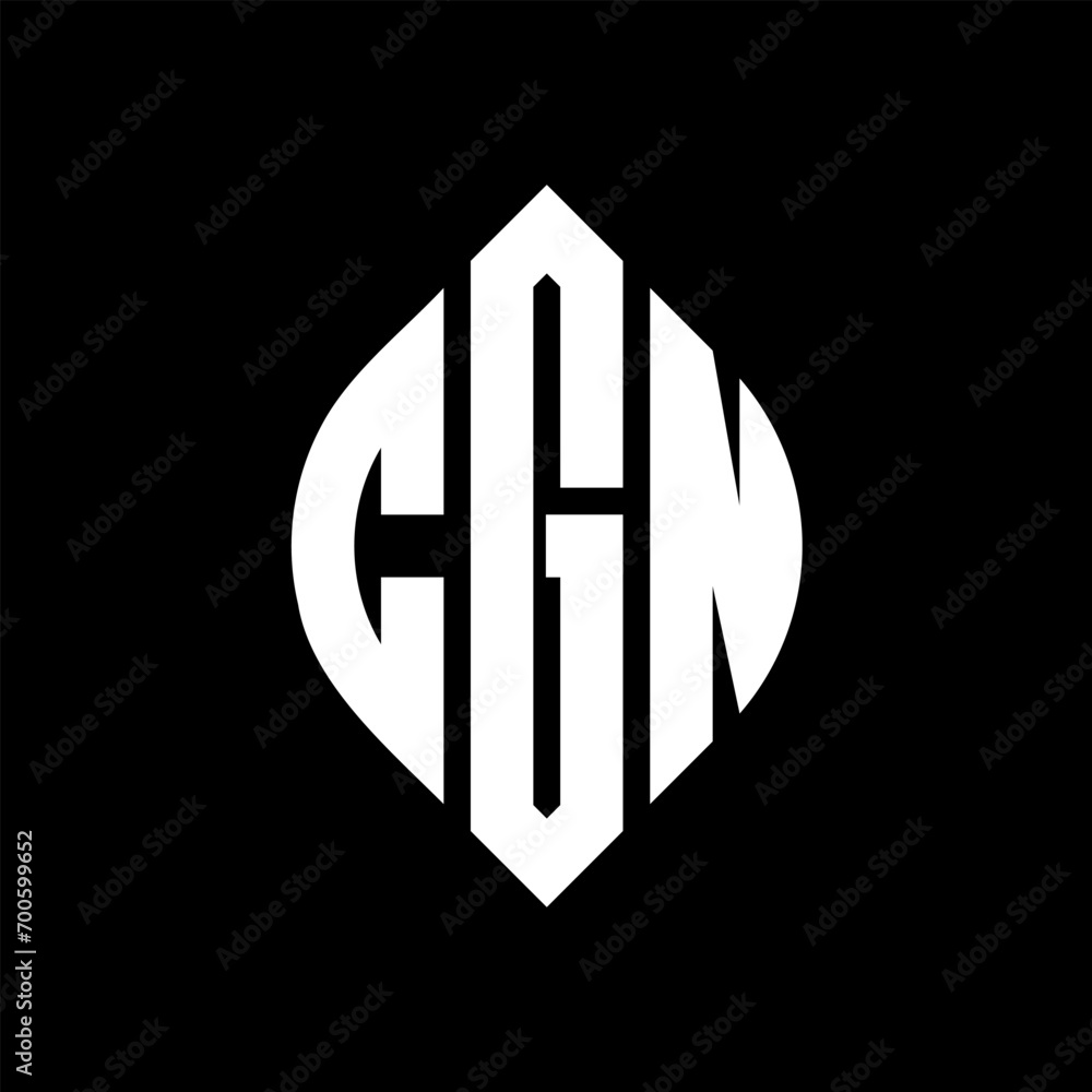 CGN circle letter logo design with circle and ellipse shape. CGN ellipse letters with typographic style. The three initials form a circle logo. CGN Circle Emblem Abstract Monogram Letter Mark Vector. CGN circle letter logo design with circle and ellipse shape. CGN ellipse letters with typographic style. The three initials form a circle logo. CGN Circle Emblem Abstract Monogram Letter Mark Vector.