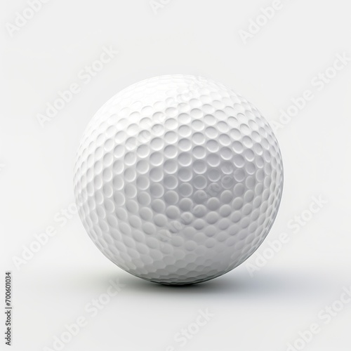 Golf Ball on White Background. Sport, Game, Hobby
