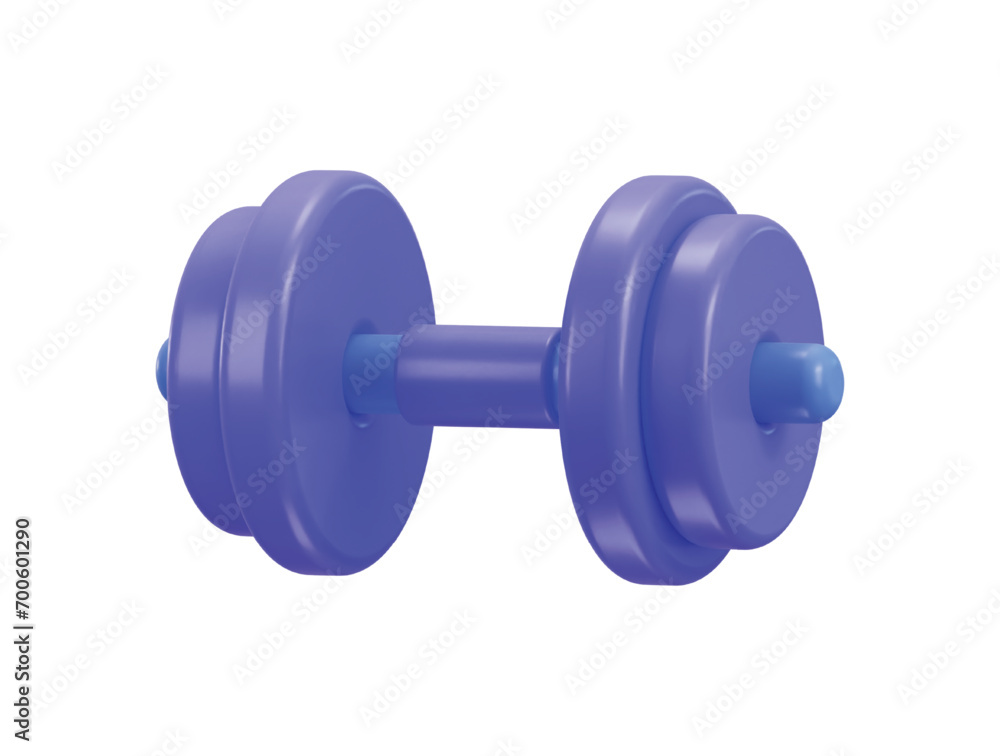 Dumbbell icon 3d rendering vector illustration Dumbbell icon 3d rendering vector illustration