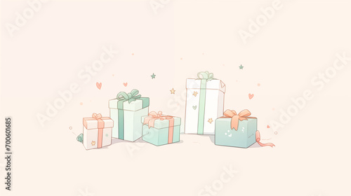 プレゼントボックスの壁紙素材