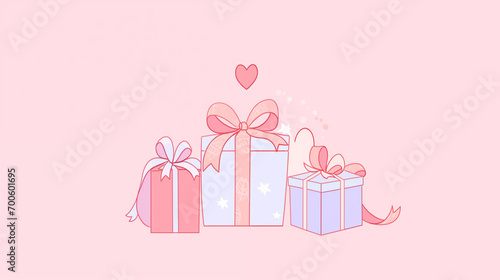 プレゼントボックスの壁紙素材