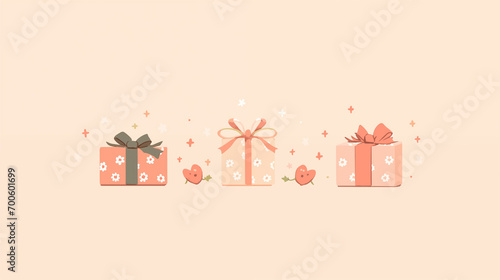 プレゼントボックスの壁紙素材