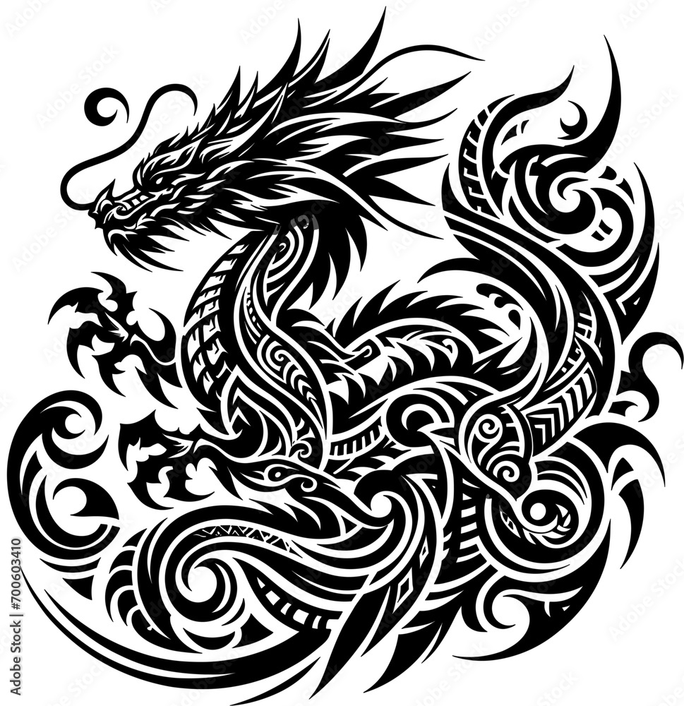 Dragon Tribal Chinese Dragon Tattoo Art