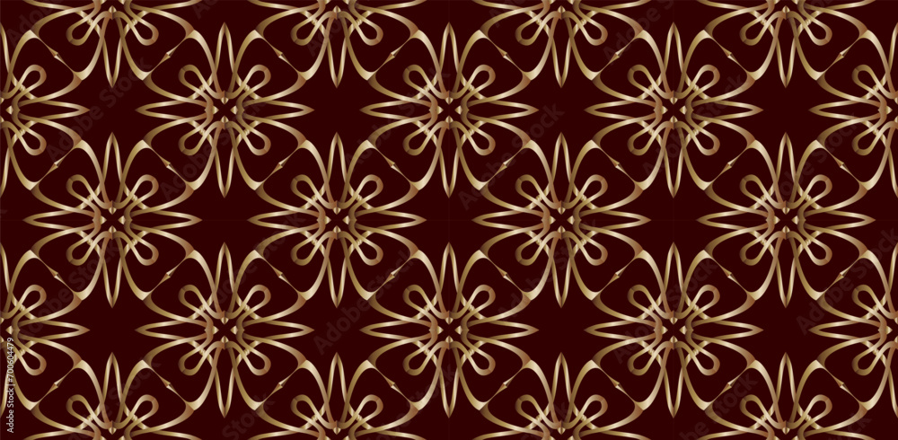 Abstract classic golden pattern. Modern decorative background. For interior wallpaper, smart design, fashion print. Business project. Seamless illustration.