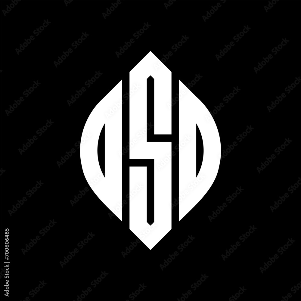 DSO circle letter logo design with circle and ellipse shape. DSO ellipse letters with typographic style. The three initials form a circle logo. DSO circle emblem abstract monogram letter mark vector. DSO circle letter logo design with circle and ellipse shape. DSO ellipse letters with typographic style. The three initials form a circle logo. DSO circle emblem abstract monogram letter mark vector.