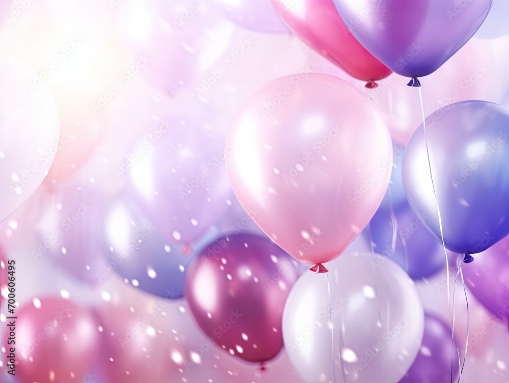 colorful balloons with lights on a background
