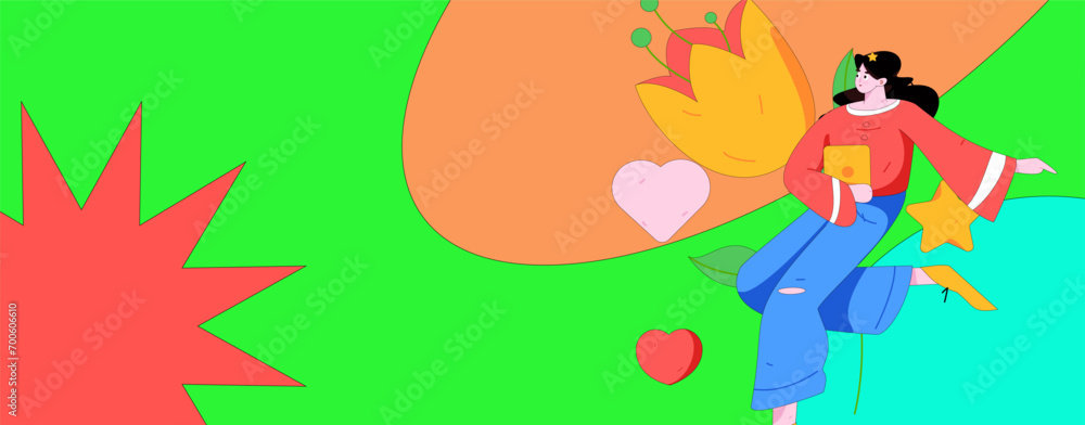 Happy Valentine's Day flat character vector concept business hand drawn illustration
Happy Valentine's Day flat character vector concept business hand drawn illustration
