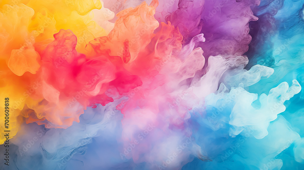 Colorful background of watercolor. A Spectrum of multi colored background aligned 