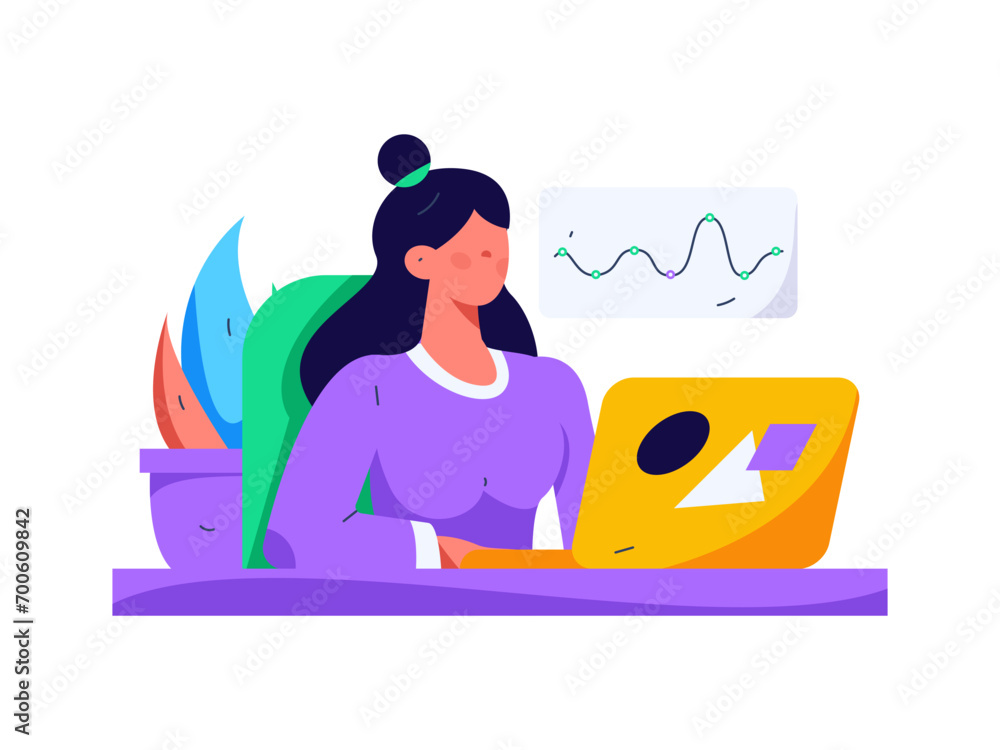 Flat vector illustration of business people operating work scene
Flat vector illustration of business people operating work scene