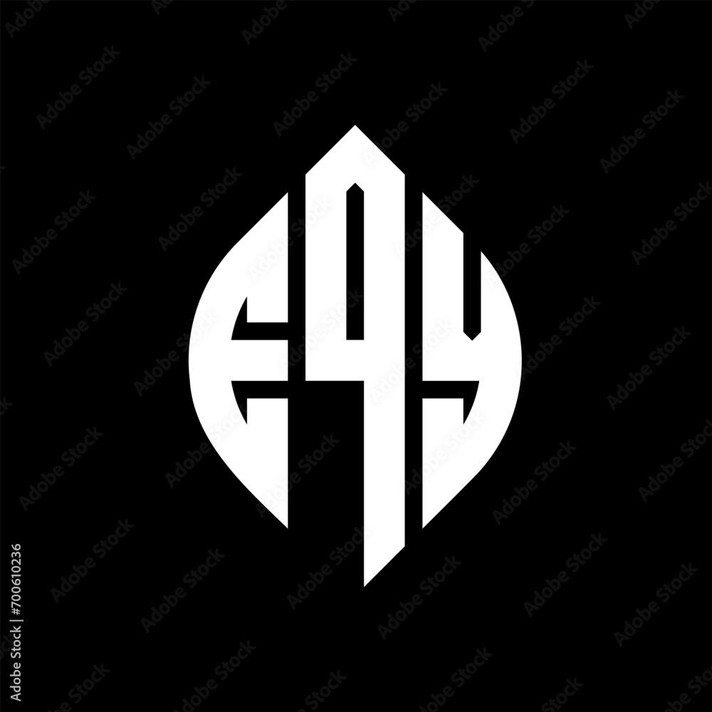 EQY circle letter logo design with circle and ellipse shape. EQY ellipse letters with typographic style. The three initials form a circle logo. EQY Circle Emblem Abstract Monogram Letter Mark Vector. EQY circle letter logo design with circle and ellipse shape. EQY ellipse letters with typographic style. The three initials form a circle logo. EQY Circle Emblem Abstract Monogram Letter Mark Vector.