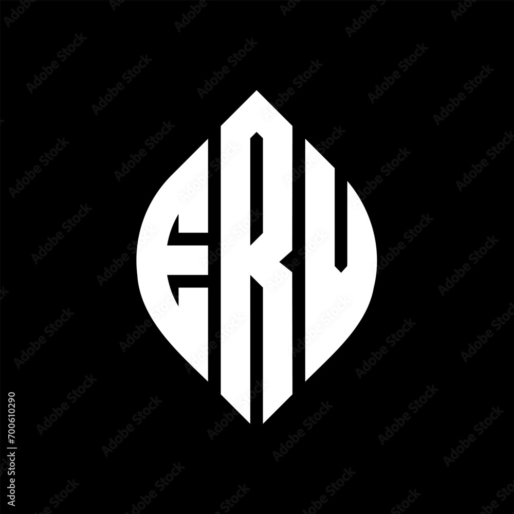 ERV circle letter logo design with circle and ellipse shape. ERV ellipse letters with typographic style. The three initials form a circle logo. ERV Circle Emblem Abstract Monogram Letter Mark Vector. ERV circle letter logo design with circle and ellipse shape. ERV ellipse letters with typographic style. The three initials form a circle logo. ERV Circle Emblem Abstract Monogram Letter Mark Vector.