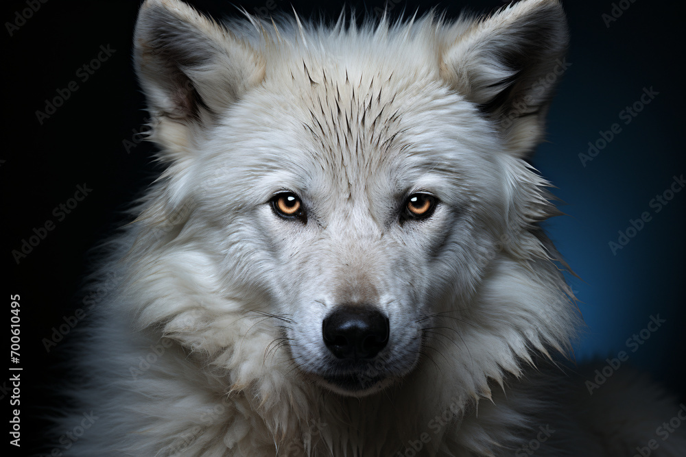 Arctic Wolf animal close up