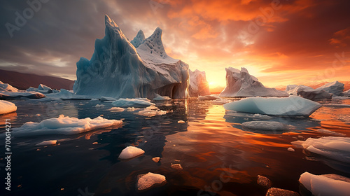 Arctic Majesty at Sunset, Created with Generative AI Technology © Fernando Cortés